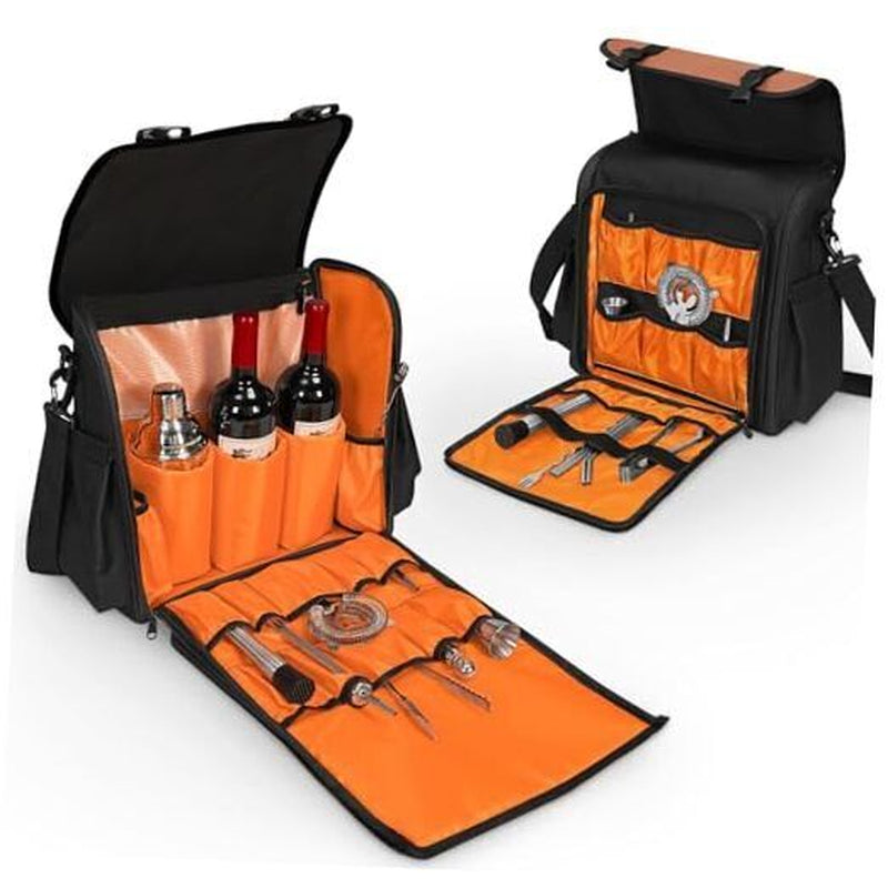 Bartender Bag, Cocktail Kit Travel Carrying Bag for Bar Tools Set, Bartender